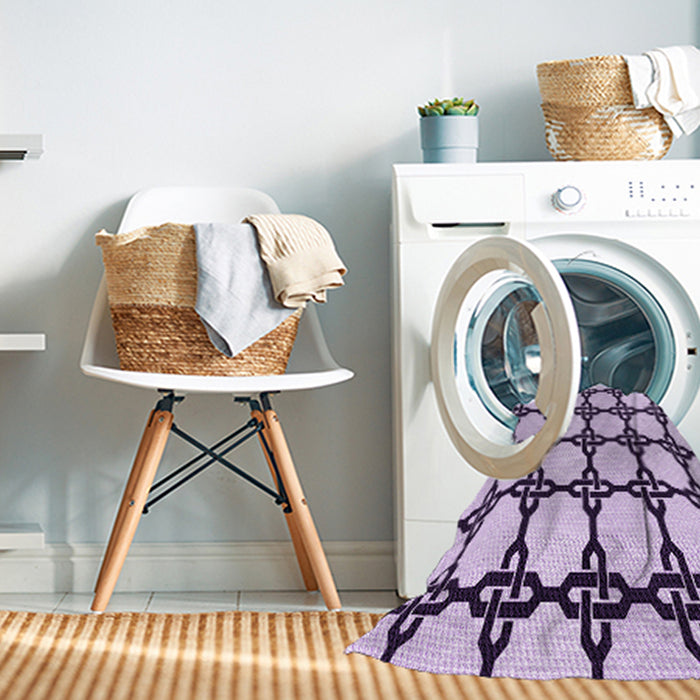 Machine Washable Transitional Purple Rug in a Washing Machine, wshpat210pur
