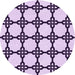 Square Patterned Purple Rug, pat210pur