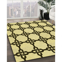 Patterned Oak Brown Rug, pat210yw