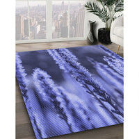 Patterned Sky Blue Rug, pat2100blu