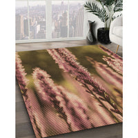 Patterned Red Brown Rug, pat2100brn