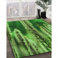 Patterned Green Rug, pat2100grn