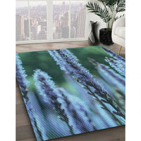 Patterned Blue Rug, pat2100lblu