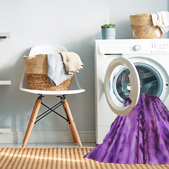 Machine Washable Transitional Dark Magenta Purple Rug in a Washing Machine, wshpat2100pur