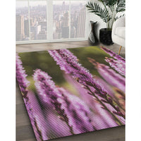 Patterned Maroon Purple Novelty Rug, pat2100