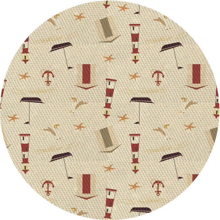 Square Patterned Vanilla Gold Rug, pat2101brn