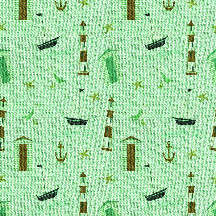 Patterned Green Rug, pat2101grn