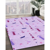 Patterned Purple Rug, pat2101pur