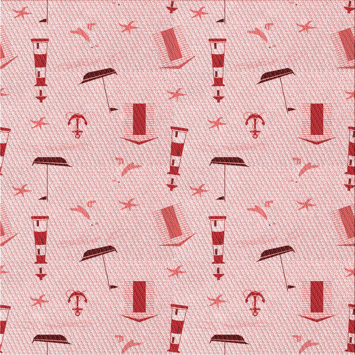 Round Patterned Pastel Red Pink Rug, pat2101rd