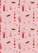 Patterned Pastel Red Pink Rug, pat2101rd