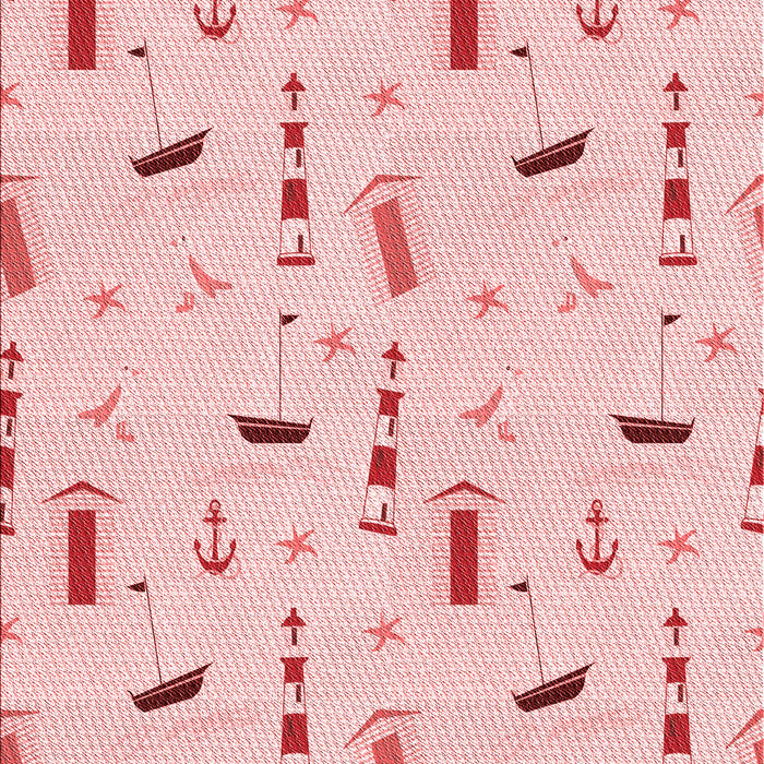 Patterned Pastel Red Pink Rug, pat2101rd