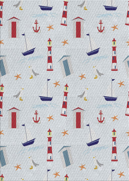 Patterned Water Blue Novelty Rug, pat2101