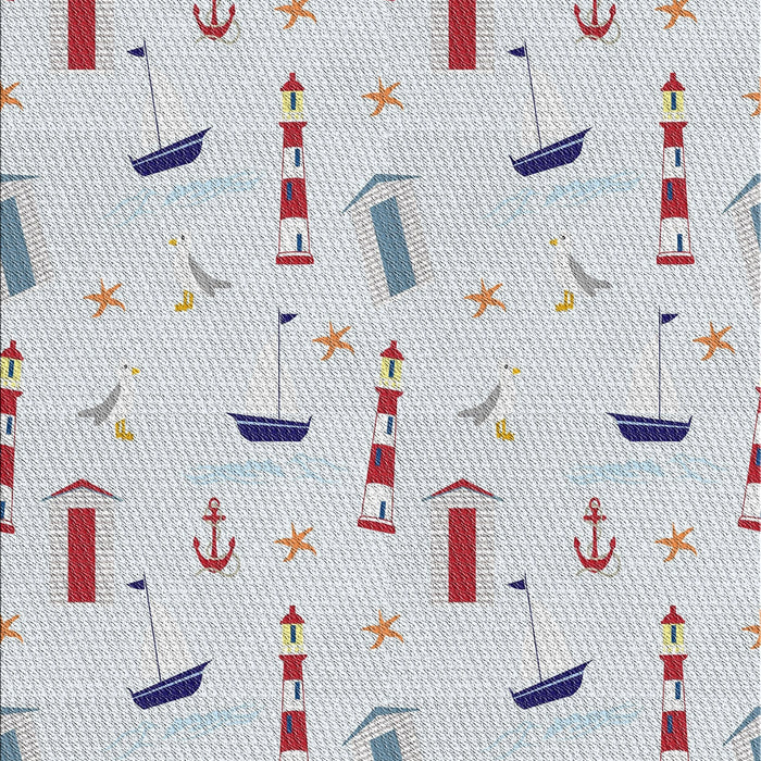 Patterned Water Blue Novelty Rug, pat2101