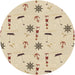 Square Machine Washable Transitional Peru Brown Rug in a Living Room, wshpat2102brn