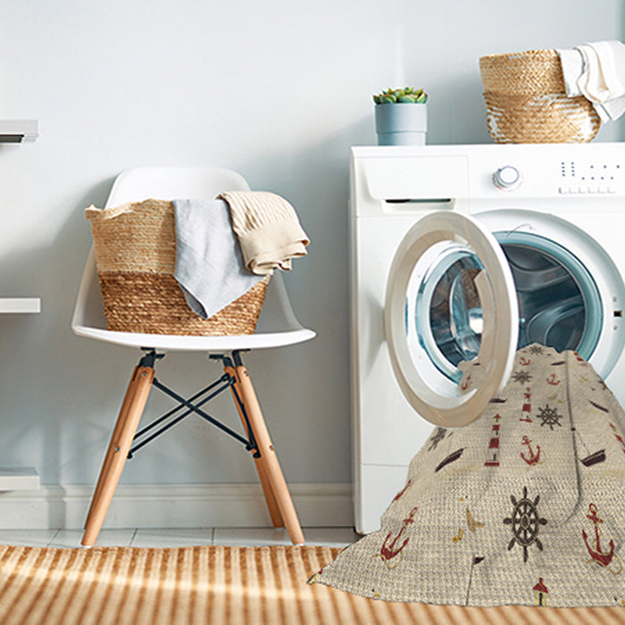 Machine Washable Transitional Peru Brown Rug in a Washing Machine, wshpat2102brn