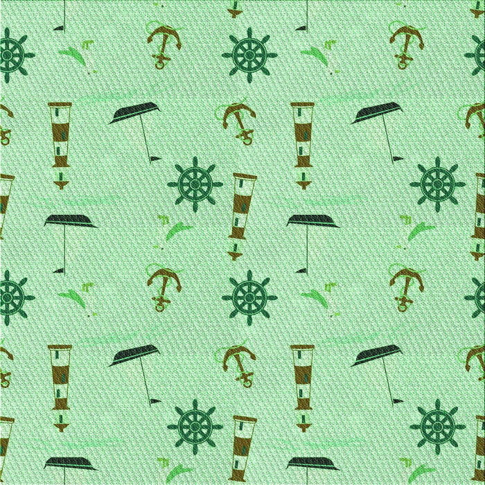 Round Patterned Light Green Rug, pat2102grn