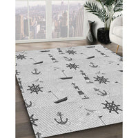 Patterned Platinum Gray Rug, pat2102gry