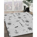 Patterned Platinum Gray Rug in Family Room, pat2102gry