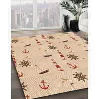 Patterned Orange Rug, pat2102org