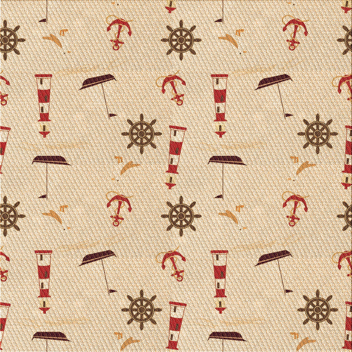 Round Patterned Orange Rug, pat2102org