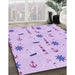 Machine Washable Transitional Purple Rug in a Family Room, wshpat2102pur