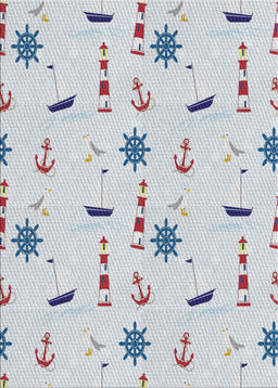 Patterned Water Blue Novelty Rug, pat2102