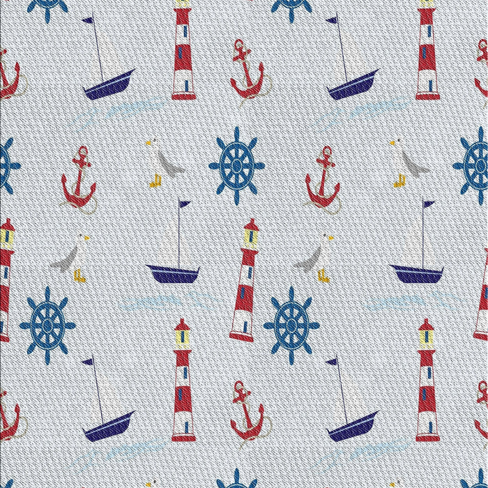 Patterned Water Blue Novelty Rug, pat2102