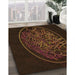 Machine Washable Transitional Saddle Brown Rug in a Family Room, wshpat2103org