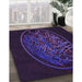 Machine Washable Transitional Deep Purple Rug in a Family Room, wshpat2103pur