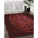 Machine Washable Transitional Fire Brick Red Rug in a Family Room, wshpat2103rd