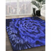 Machine Washable Transitional Denim Dark Blue Rug in a Family Room, wshpat2104blu