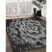 Machine Washable Transitional Charcoal Black Rug in a Family Room, wshpat2104gry