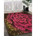 Machine Washable Transitional Brown Red Rug in a Family Room, wshpat2104org
