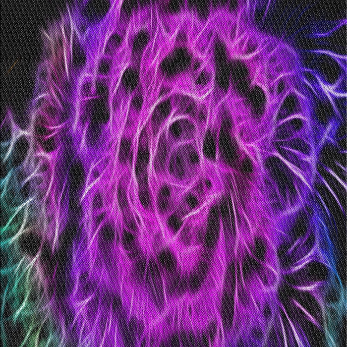 Patterned Bright Purple Modern Rug, pat2104