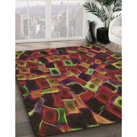 Patterned Sienna Brown Rug, pat2105brn