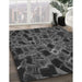 Machine Washable Transitional Charcoal Black Rug in a Family Room, wshpat2105gry