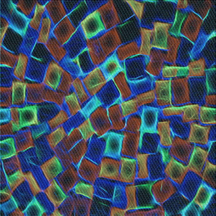 Round Machine Washable Transitional Aquamarine Stone Green Rug, wshpat2105lblu