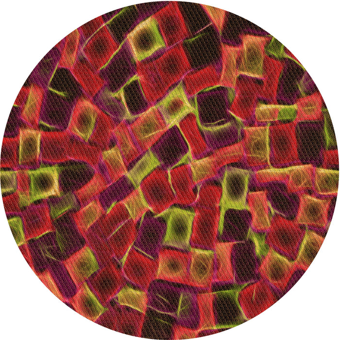 Square Machine Washable Transitional Cranberry Red Rug in a Living Room, wshpat2105org
