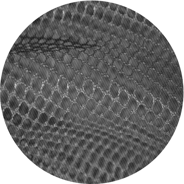 Square Patterned Dark Gray Black Rug, pat2106gry