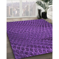 Patterned Bright Purple Rug, pat2106pur