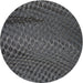 Sideview of Patterned Charcoal Black Novelty Rug, pat2106