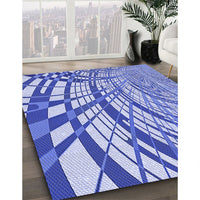 Patterned Blue Rug, pat2107blu