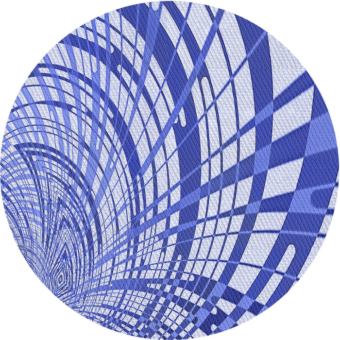 Square Patterned Blue Rug, pat2107blu