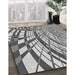 Patterned Platinum Silver Gray Rug in Family Room, pat2107gry