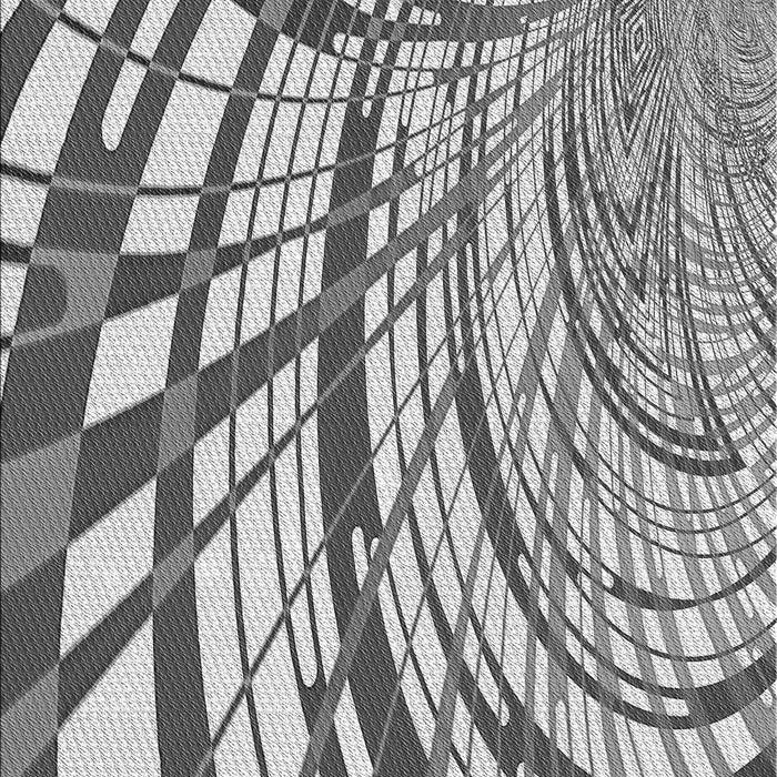 Patterned Platinum Silver Gray Rug, pat2107gry