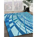 Machine Washable Transitional Blue Rug in a Family Room, wshpat2107lblu