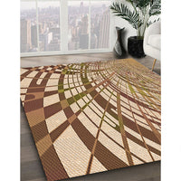 Patterned Saddle Brown Rug, pat2107org