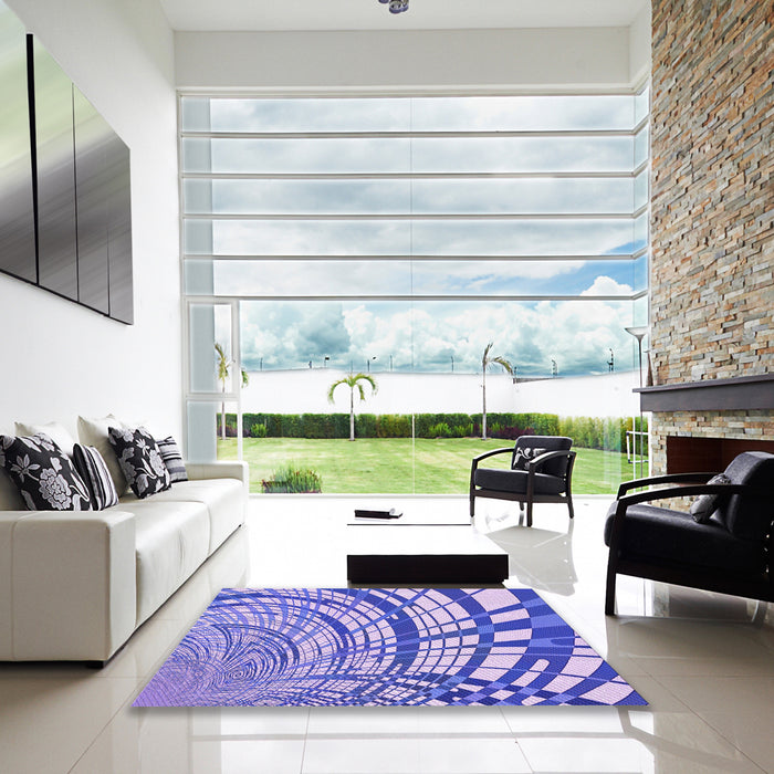 Machine Washable Transitional Mauve Purple Rug in a Kitchen, wshpat2107pur