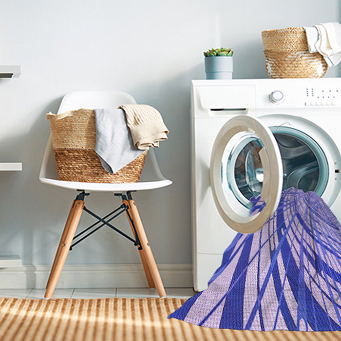 Machine Washable Transitional Mauve Purple Rug in a Washing Machine, wshpat2107pur