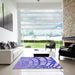 Square Patterned Mauve Purple Rug in a Living Room, pat2107pur